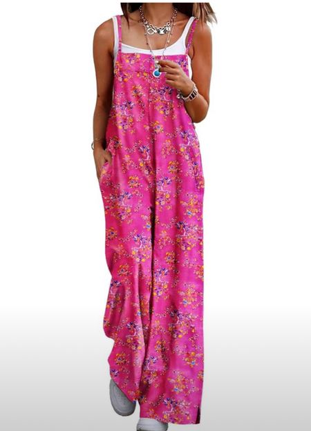 Summer jumpsuit amazon find! Super cute and flattering! Tons of color and pattern options! 

#LTKstyletip #LTKFestival #LTKSeasonal