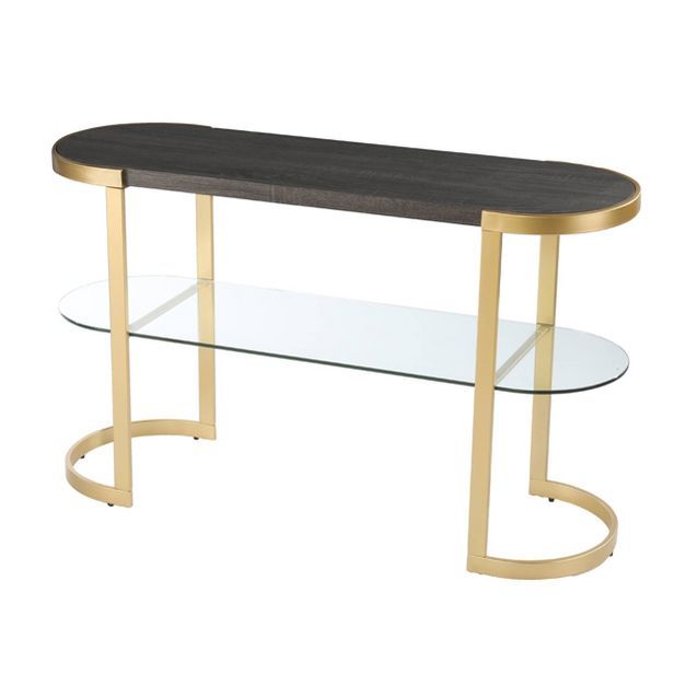 Lyflon Console Table Black/Gold - Aiden Lane | Target