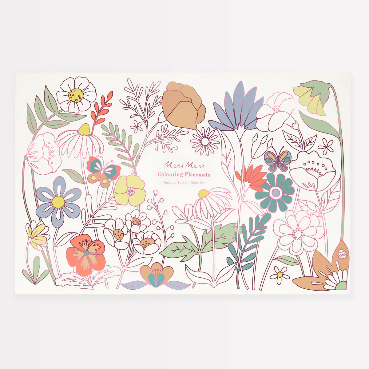 Butterflies & Flowers Coloring Placemats (x 8) | Meri Meri