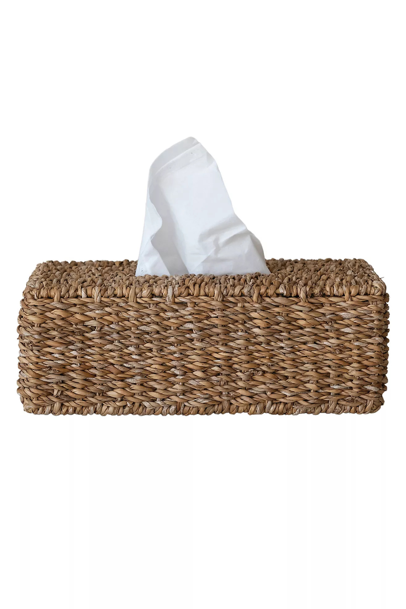 Hand-Woven Seagrass Tissue Box Cover | Anthropologie (US)