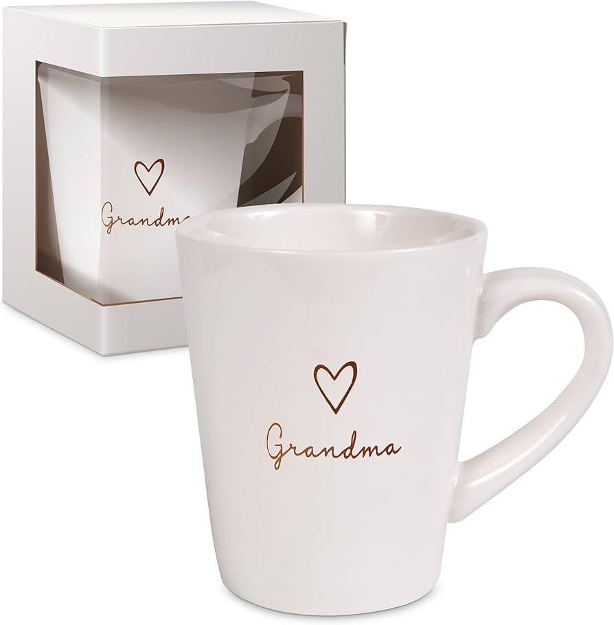 Pavilion Grandma Coffee Mug - Stoneware Coffee Cups for Grandmothers with Heart Tag - Ideal for D... | Amazon (US)