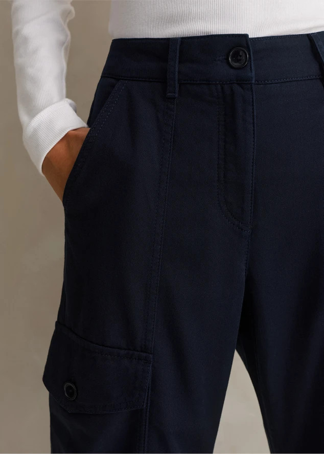 Regular Length Cotton Flared Cargo Pant | ME+EM US