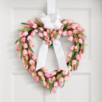 Tulip Heart Wreath | Grandin Road