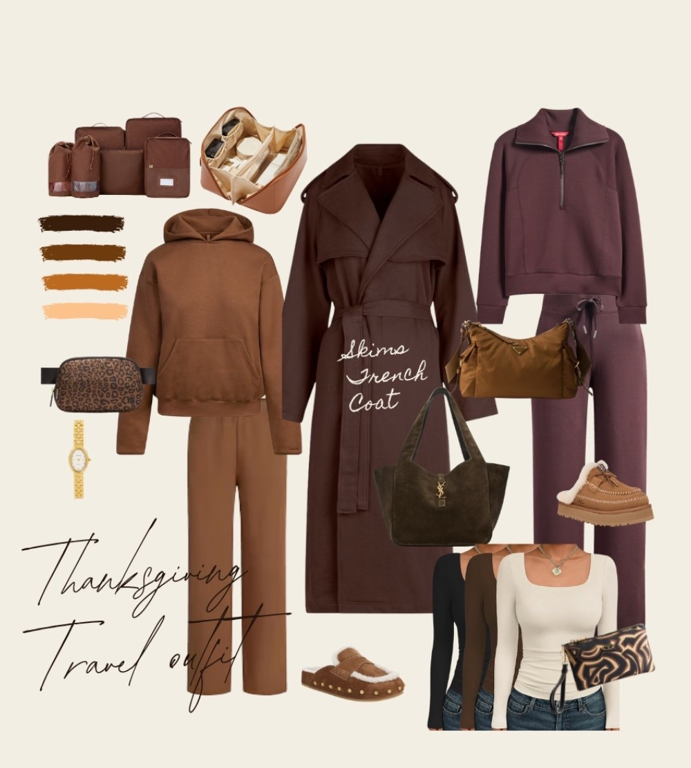 Travel in style this Thanksgiving! 🍂 Packing essentials + the SKIMS trench coat for the ultimate cozy chic airport look. 

#LTKHoliday #LTKActive #LTKStyleTip