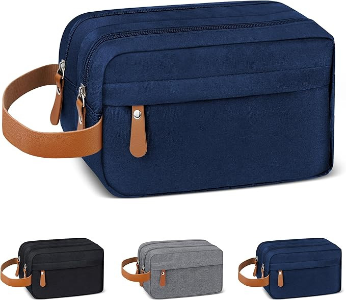 Travel Toiletry Bag for Men,Large Toiletries Bag Hanging Dopp Kit Water Resistant Shaving Bag Tra... | Amazon (US)