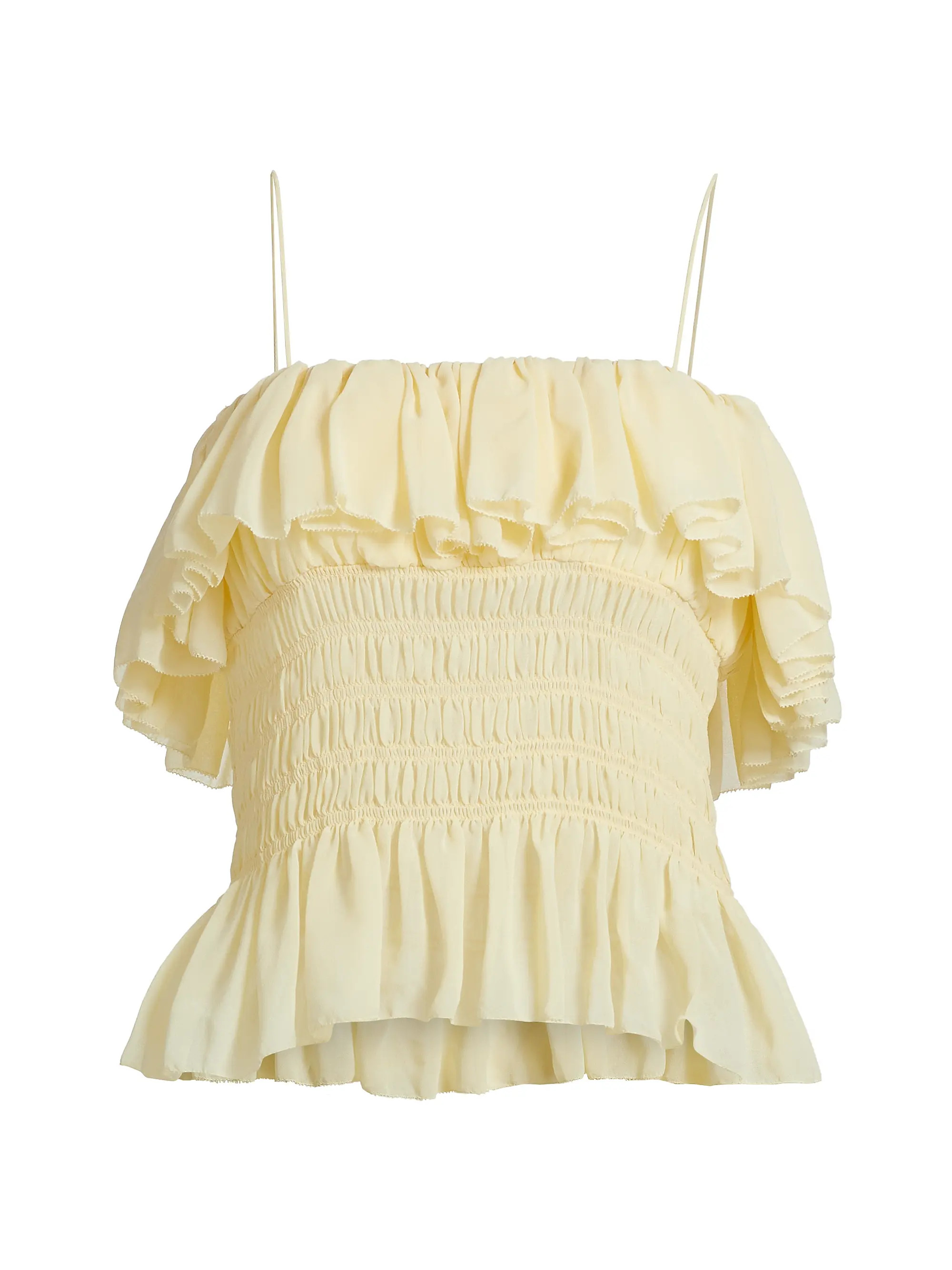 Alexi Smocked Ruffled Top | Saks Fifth Avenue