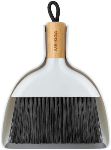 MR.SIGA Mini Dustpan and Brush Set, Portable Cleaning Brush and Dustpan Combo with Bamboo Handle,... | Amazon (US)