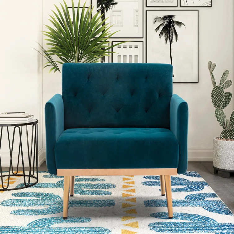 Jaunius 31.1'' Wide Tufted Velvet Armchair | Wayfair North America