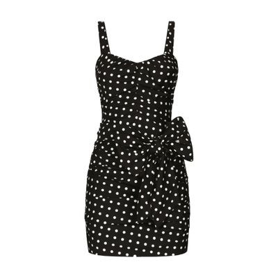 Polka-dot minidress with bow | 24S US