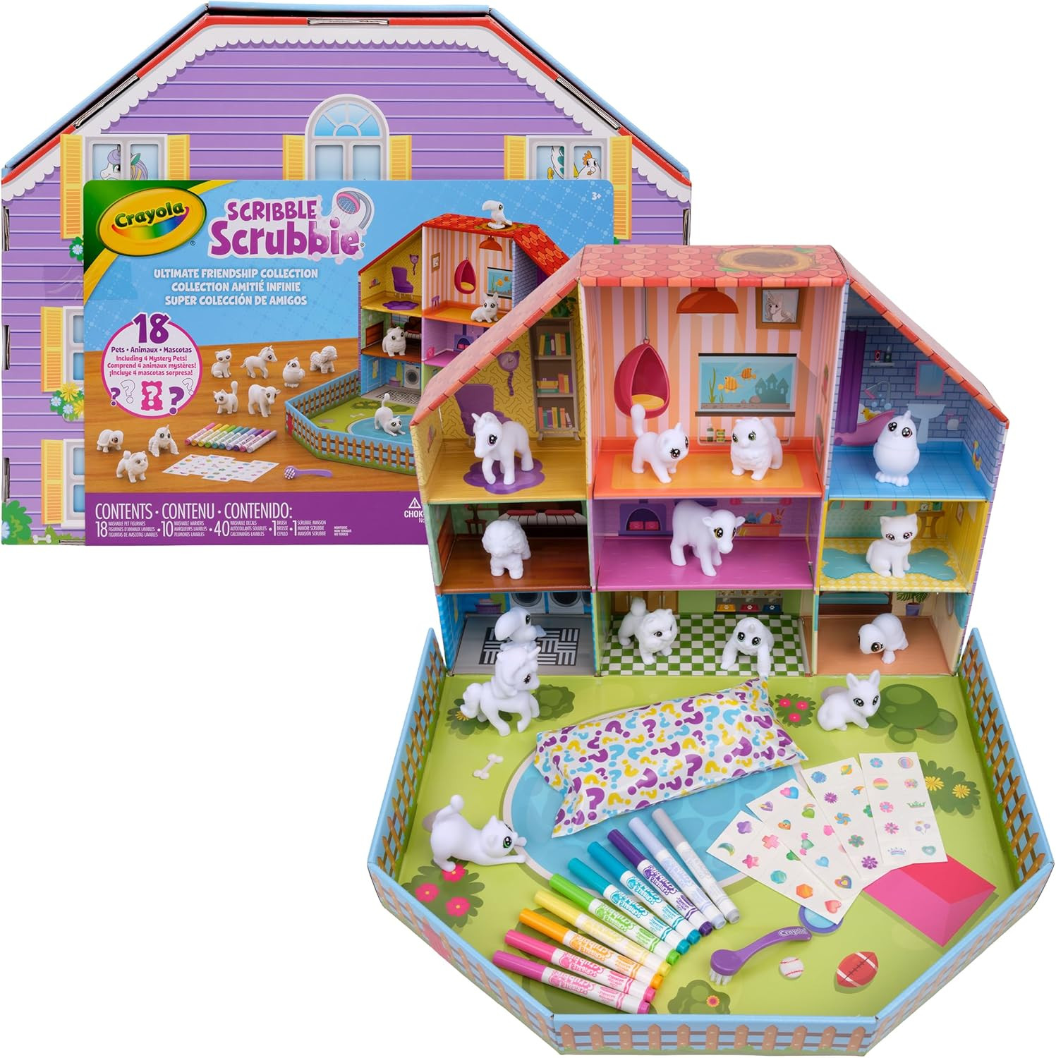 Crayola Scribble Scrubbie Pets Friendship Collection, 18 Pets & 10 Markers | Amazon (US)