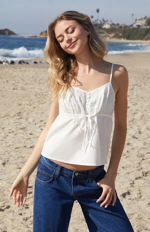 John Galt Dani Button Front Tank Top | PacSun
