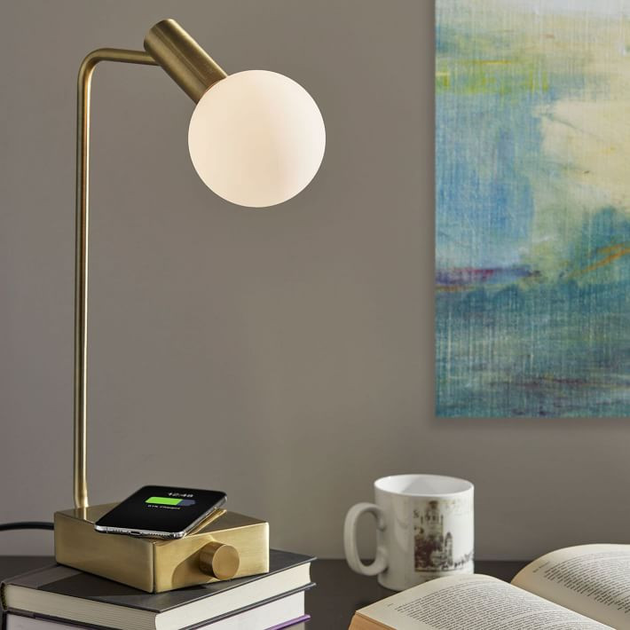 Modern Deco LED Wireless Charging & USB Task Lamp | West Elm (US)