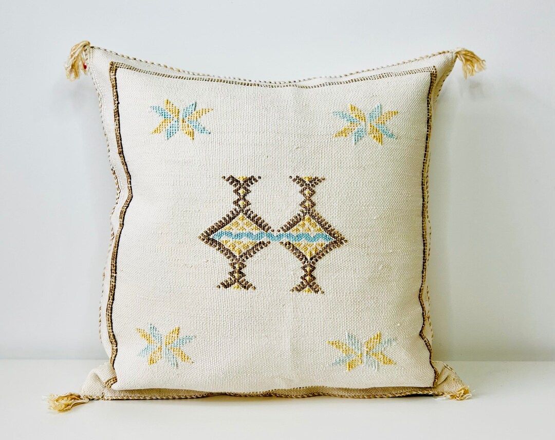 Boho Pillow Moroccan Cactus Silk Pillow Bohemian Style - Etsy.de | Etsy (DE)