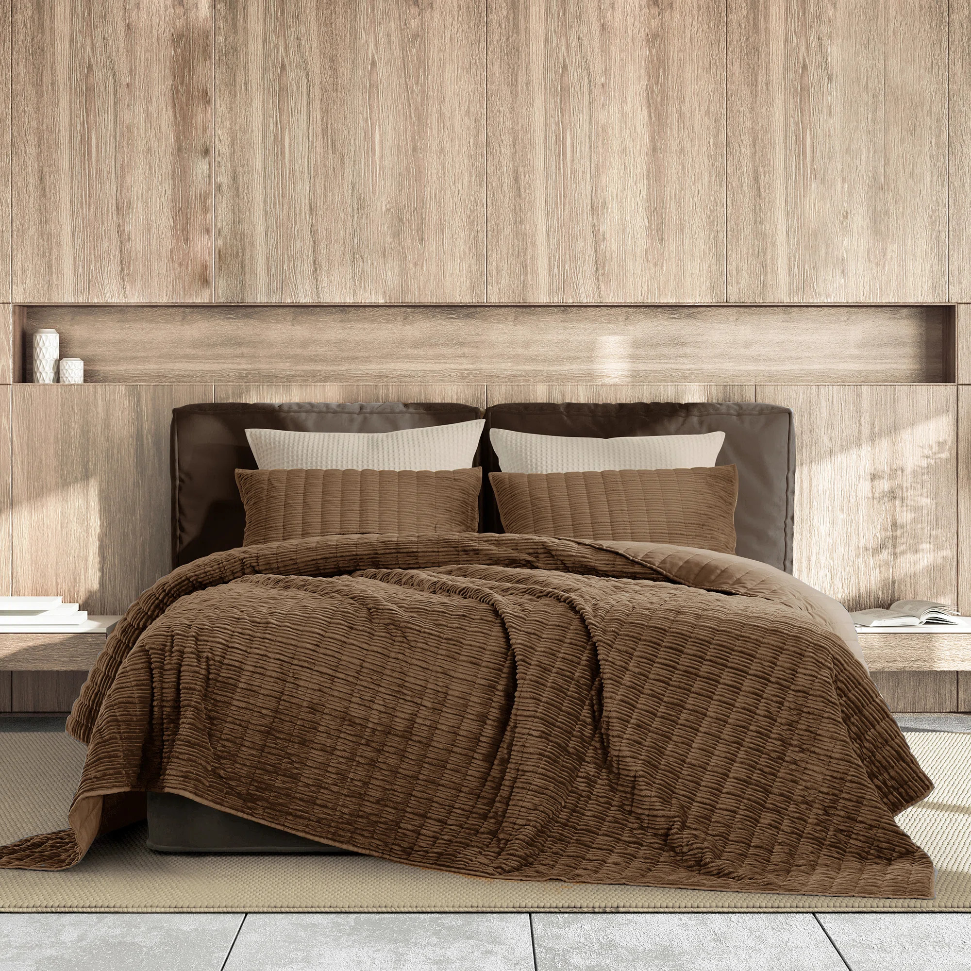 Wonderful Velvet 3-piece reversible quilt set | Wayfair North America