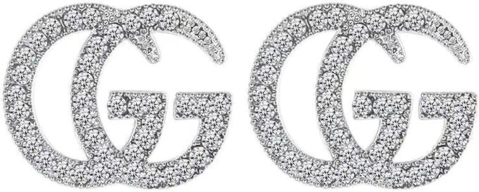 GG Earrings G Letter Earrrings Initial Earrings Hypoallergenic fashion earring trendy earrings Da... | Amazon (US)