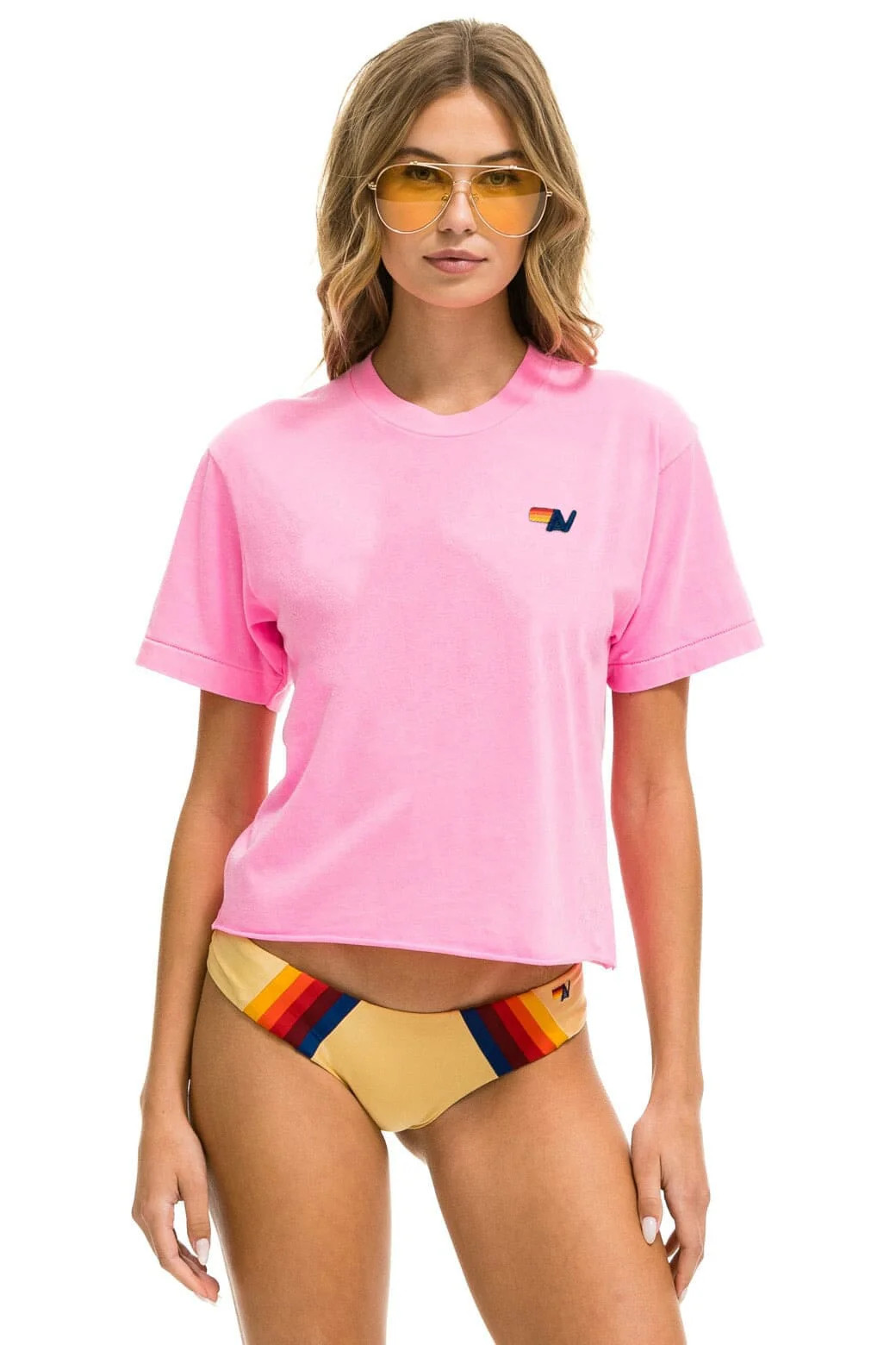BASIC BOYFRIEND TEE - NEON PINK | Aviator Nation