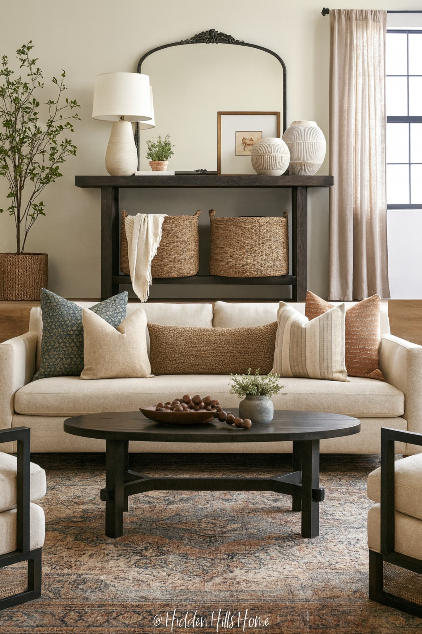 Living room design, Modern-transitional living room mood board, living room decor ideas, family room, modern-transitional home, cozy den mood board #familyroom

#LTKHome #LTKSaleAlert #LTKStyleTip