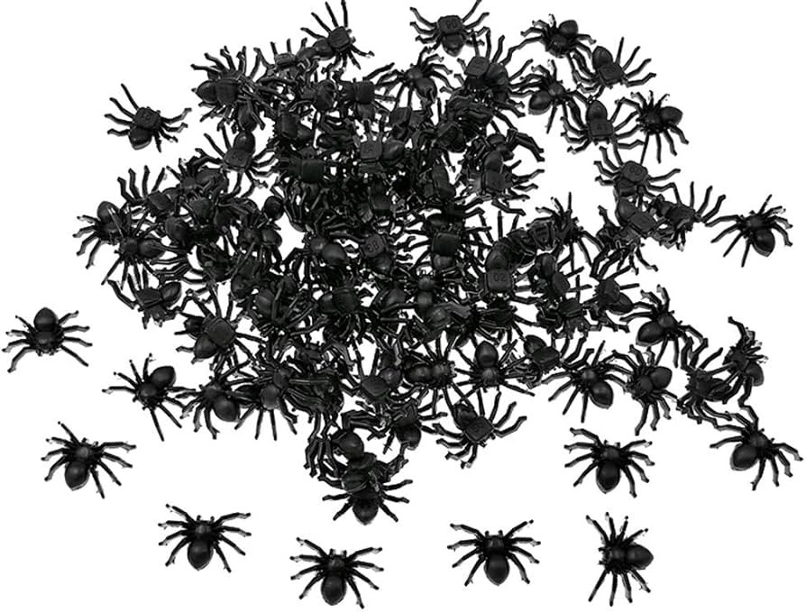 ALIMITOPIA 200pcs Fake Black Spider Realistic Imitation Bug for Halloween Prank Props(0.6") | Amazon (US)