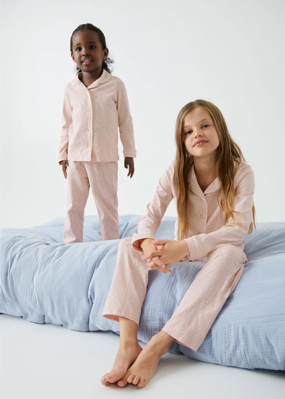 Printed long pyjamas -  Girls | Mango Kids USA | MANGO (US)