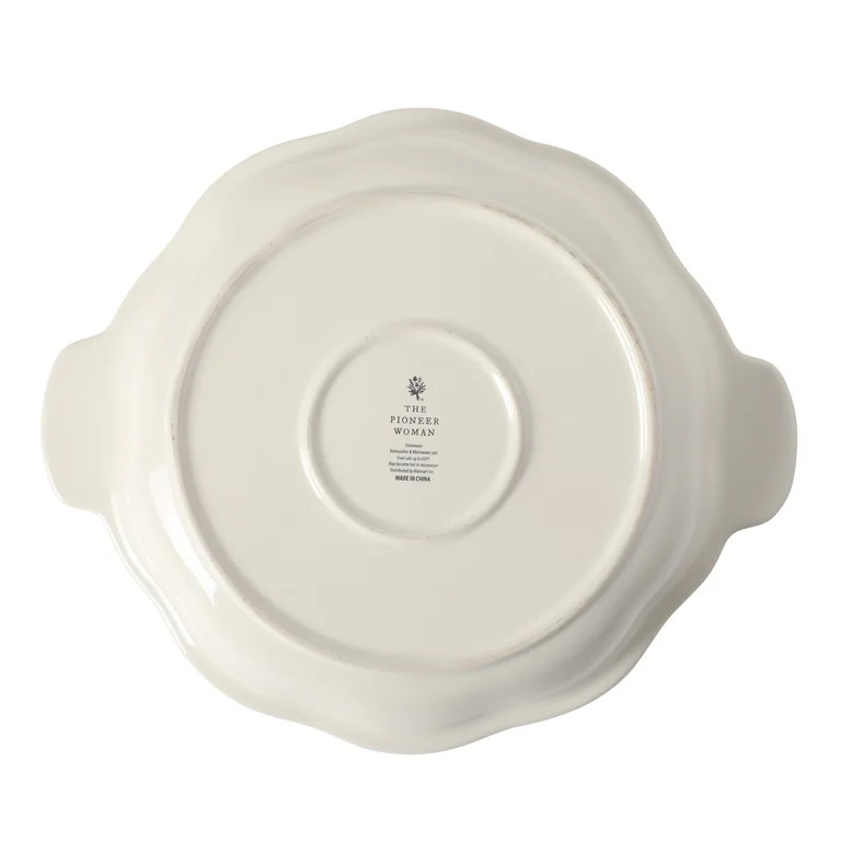 The Pioneer Woman Pumpkin Stoneware 10" Pie Dish with Lid, Linen | Walmart (US)