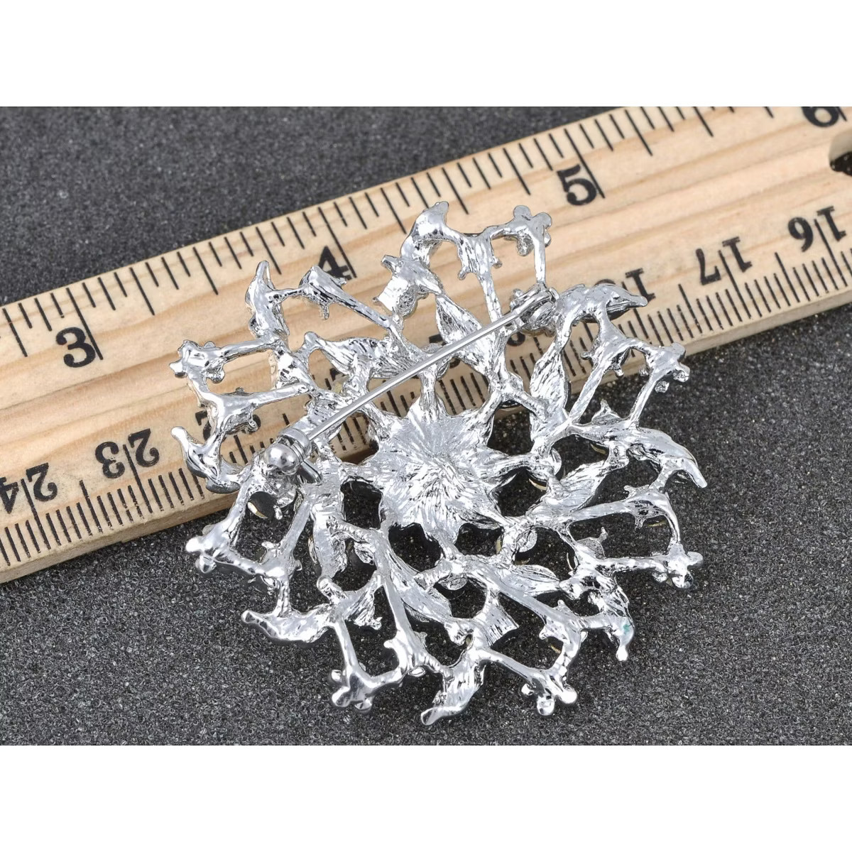 Anna-Kaci Flower Leaf Royal Bouquet Clear AB Crystal Rhinestone Wreath Holiday Pin Brooch | Target