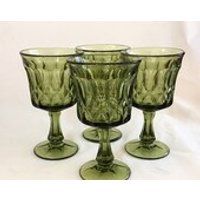 Noritake Green Goblets, Noritake Perspective Wine Glasses, Set of 4 Green Wine Glasses, Colored Goblets | Etsy (US)