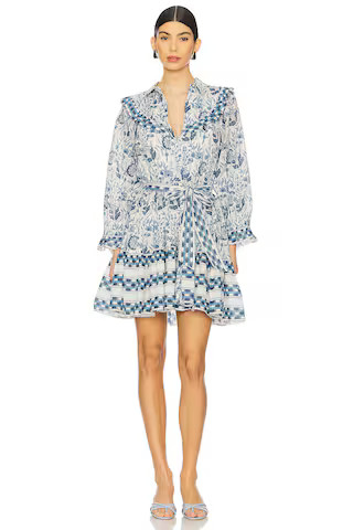 Cleobella Lotte Mini Dress in Vintage Blue from Revolve.com | Revolve Clothing (Global)