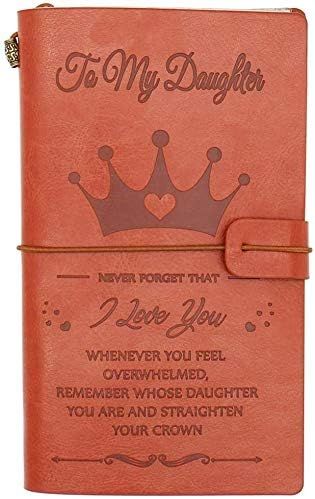 PRSTENLY to My Daughter Leather Journal, 140 Page Refillable Journal Notebooks, Travel Journal Di... | Amazon (US)