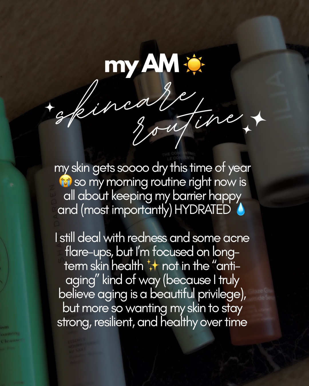 my skin gets soooo dry in the winter 😩 so this morning skincare routine is all about hydration, barrier repair, and keeping redness in check! These are my go-to products for glowy, hydrated, healthy-looking skin, especially if you deal with dryness, sensitivity, or acne-prone skin like I do 🫶🏻

From a super gentle cleanser that keeps your barrier happy to a hydrating toner with niacinamide and sake water, this routine layers moisture like a dream. The Auracle Eye Gel is perfect for puffiness, La Mer The Concentrate calms and repairs, and the Peach Glaze Serum adds that bright, juicy glow ✨ I finish with the ILIA Face Milk for a dewy base and the Skinfix Triple Lipid-Peptide Cream to lock it all in. It’s my holy grail winter moisturizer 💕

If your skin’s craving hydration this season, you’ll love these! Perfect for dry, sensitive, or redness-prone skin types 💧

#LTKFindsUnder50 #LTKBeauty #LTKTravel
