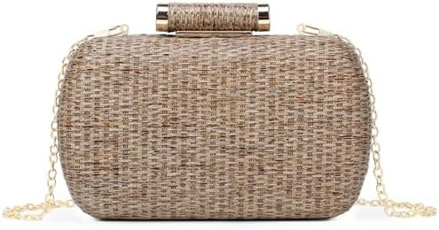 GOKTOW Small Straw Purse Clutch for Women,Woven Handbag Raffia Bag for Summer,Wicker Evening Bag ... | Amazon (US)