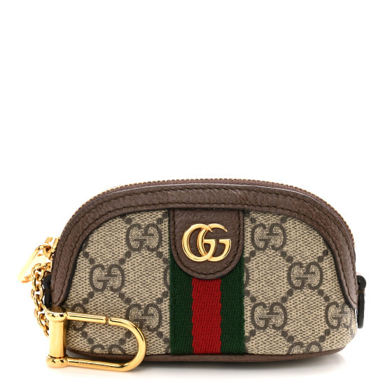 GG Supreme Monogram Web Ophidia Dome Key Pouch Beige New Acero | FASHIONPHILE (US)