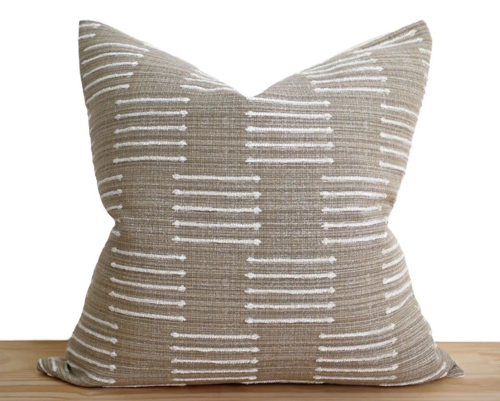 Textured Geometric Pillow Cover in Natural | Coterie, Brooklyn