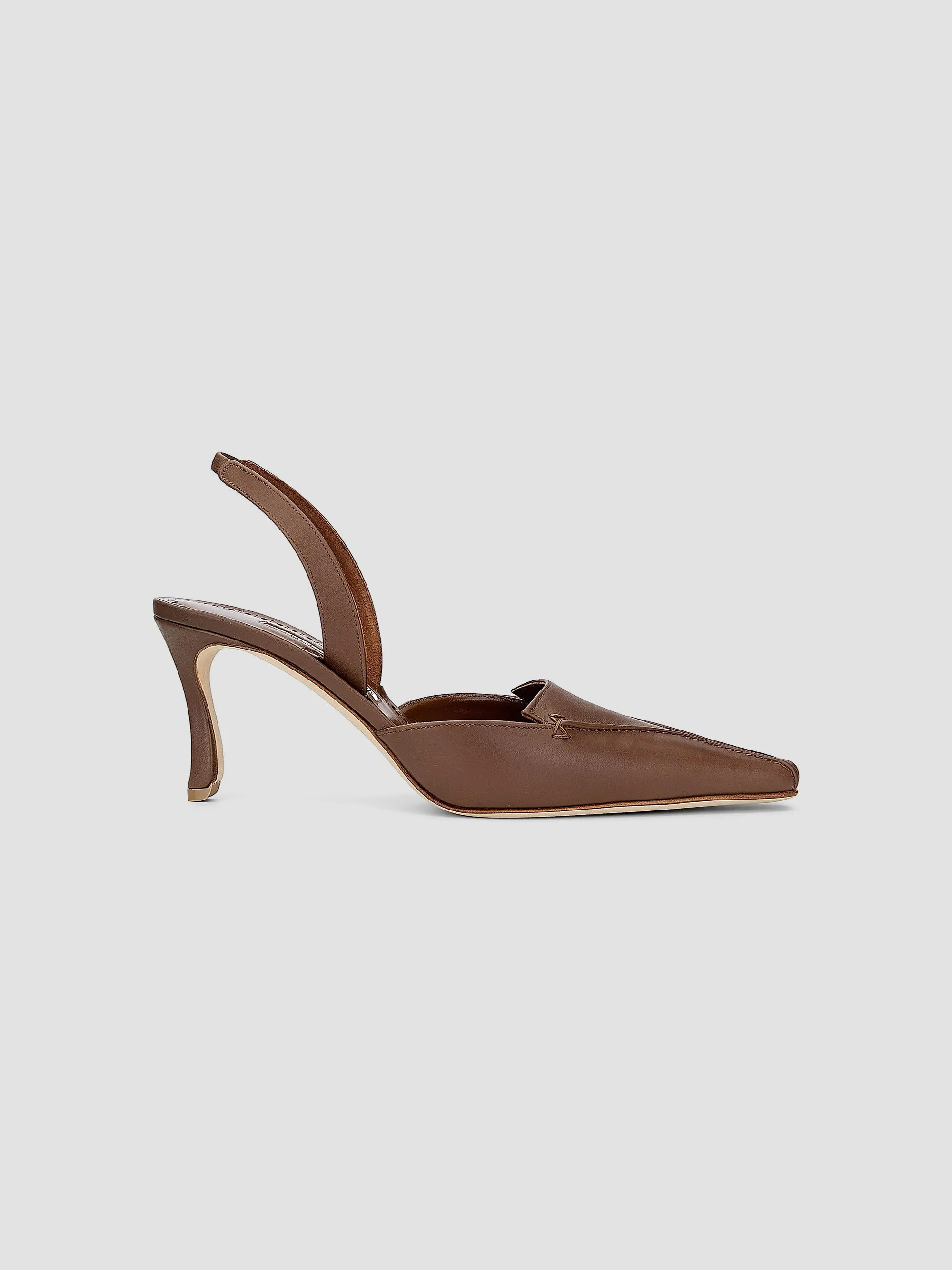Manolo Blahnik Cleosli 70MM Leather Slingback Pumps | Saks Fifth Avenue | Saks Fifth Avenue