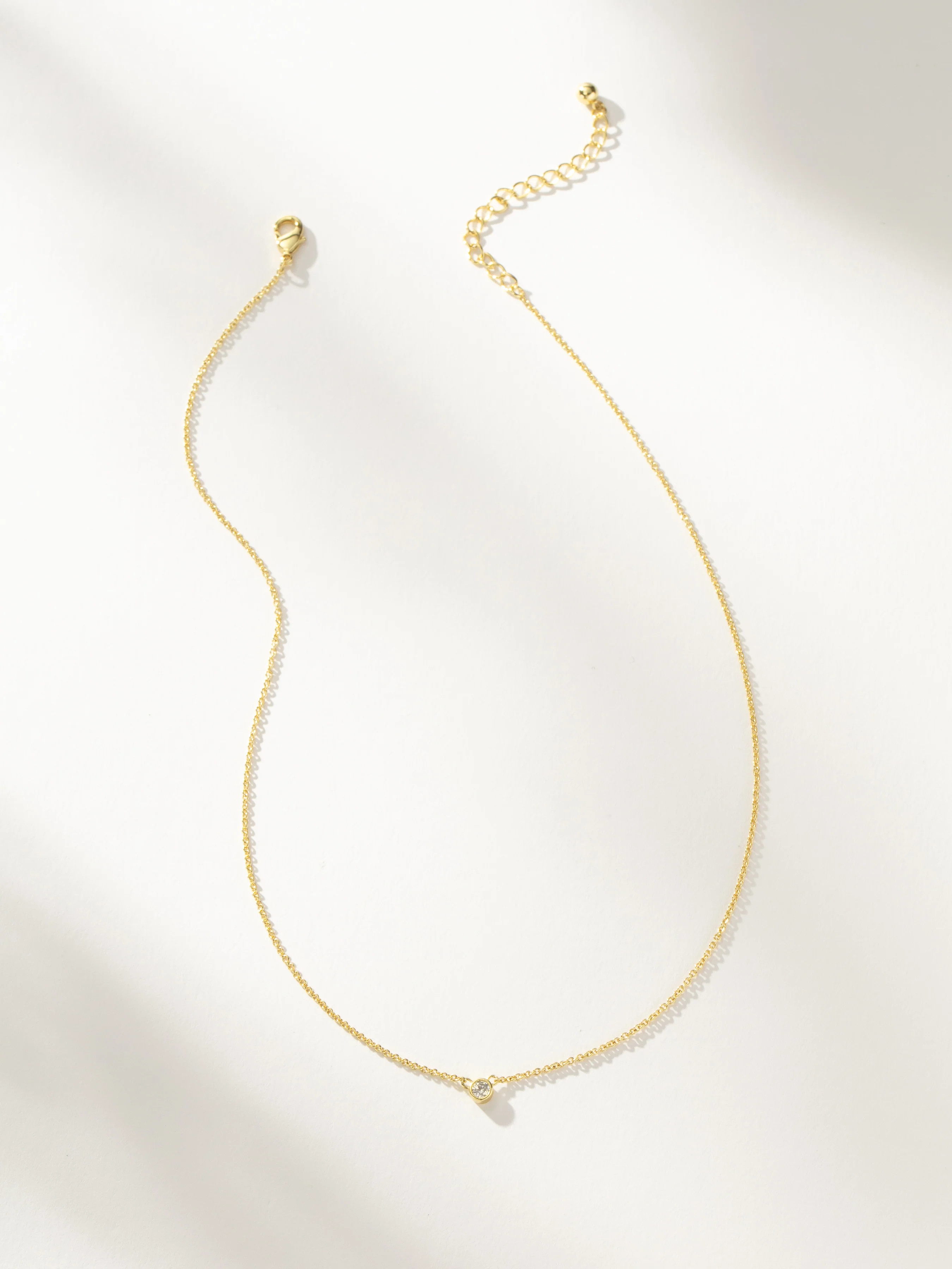 Pure Circle Stone and Dainty Chain Necklace in Gold | Uncommon James | Uncommon James