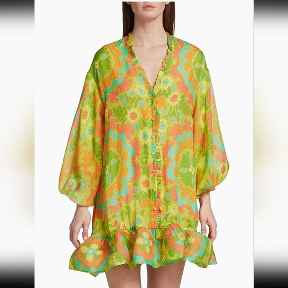 Alexis Analia Floral Minidress Camellia Lime | Poshmark