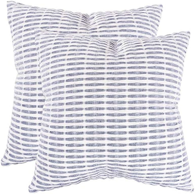 KAF Home Pleated Please Pillow Cover 20 x 20-inch 100-Percent Cotton | Set of 2 Pillow Covers (Na... | Amazon (US)