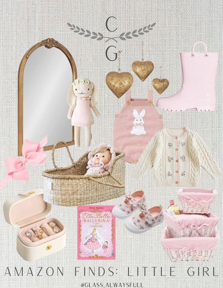 Amazon finds: little girl, Amazon baby, Amazon kids, Amazon Valentine’s Day, Amazon Easter, toddler girl clothes, baby girl nursery, little girl room, baskets, mirror, baby girl gifts, gift guide for little girl, preppy baby. Callie Glass @glass_alwaysfull 

#LTKGiftGuide #LTKkids #LTKbaby