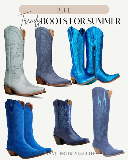 Blue trendy cowgirl boots for summer r

#LTKSeasonal #LTKStyleTip #LTKShoeCrush
