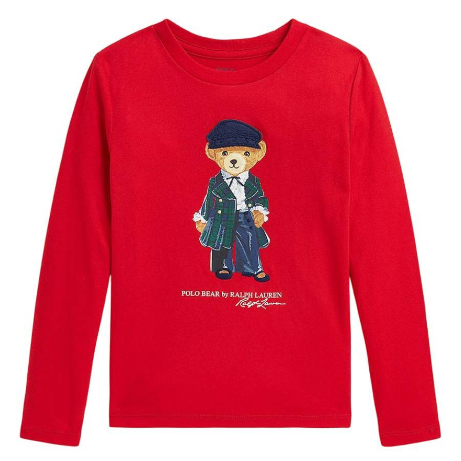 Polo Ralph Lauren Kids Polo Bear Long-Sleeve T-Shirt, Size 4Y | Jomashop.com & JomaDeals.com