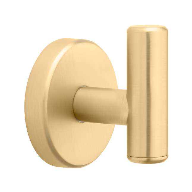 allen + roth Harlow Brushed Gold Single Wall Mount Towel Hook | Lowe's