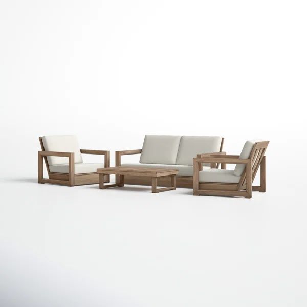 Donnie 4 - Person Outdoor Seating Group with Cushions | Wayfair North America