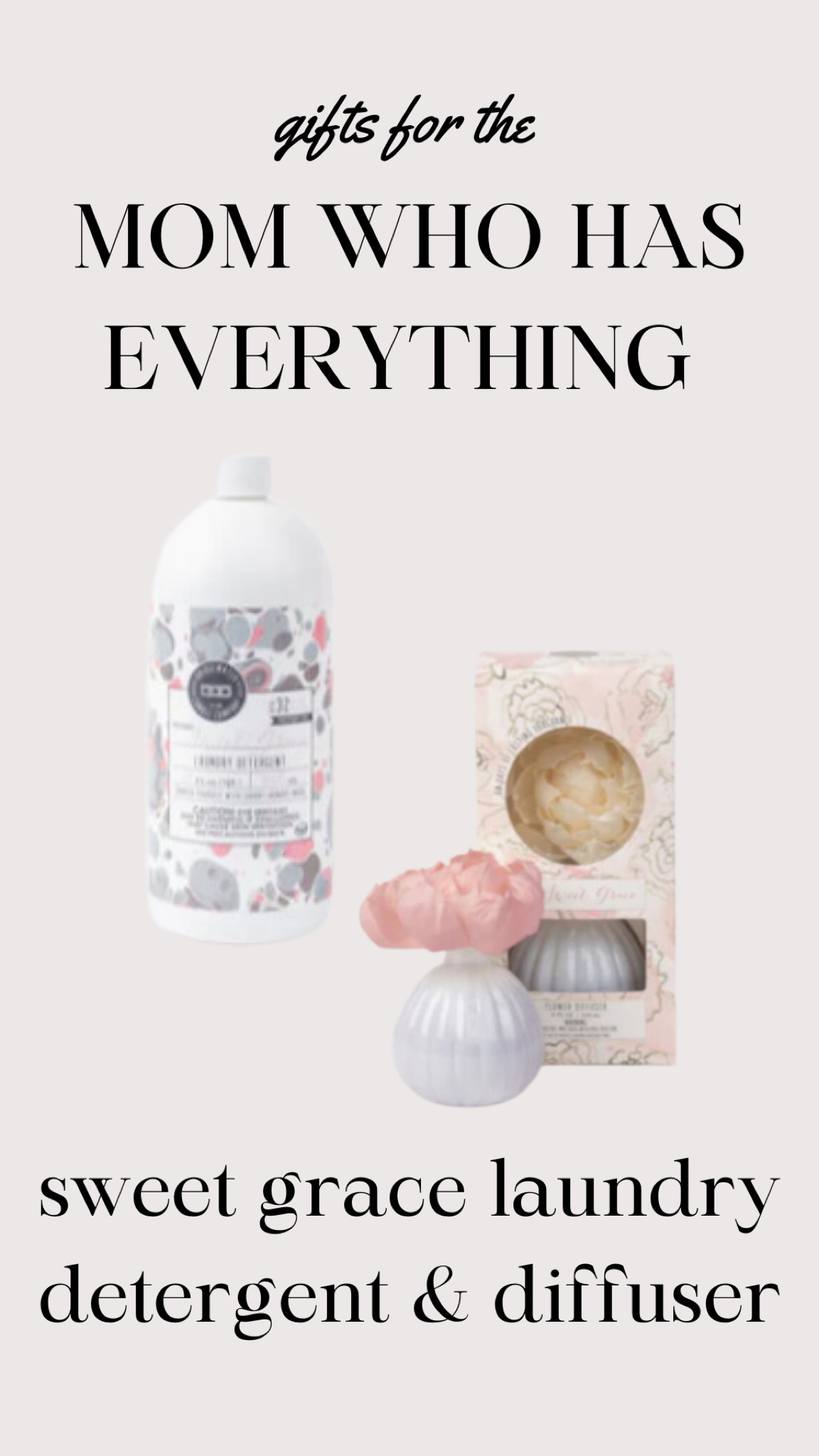 GIFT GUIDE SERIES: this sweet grace laundry detergent & diffuser makes for a great gift! Nice laundry detergent is a gift everybody would use but not buy for themselves 🎀🎀🎀🎀

#LTKCyberWeek #LTKHoliday #LTKGiftGuide