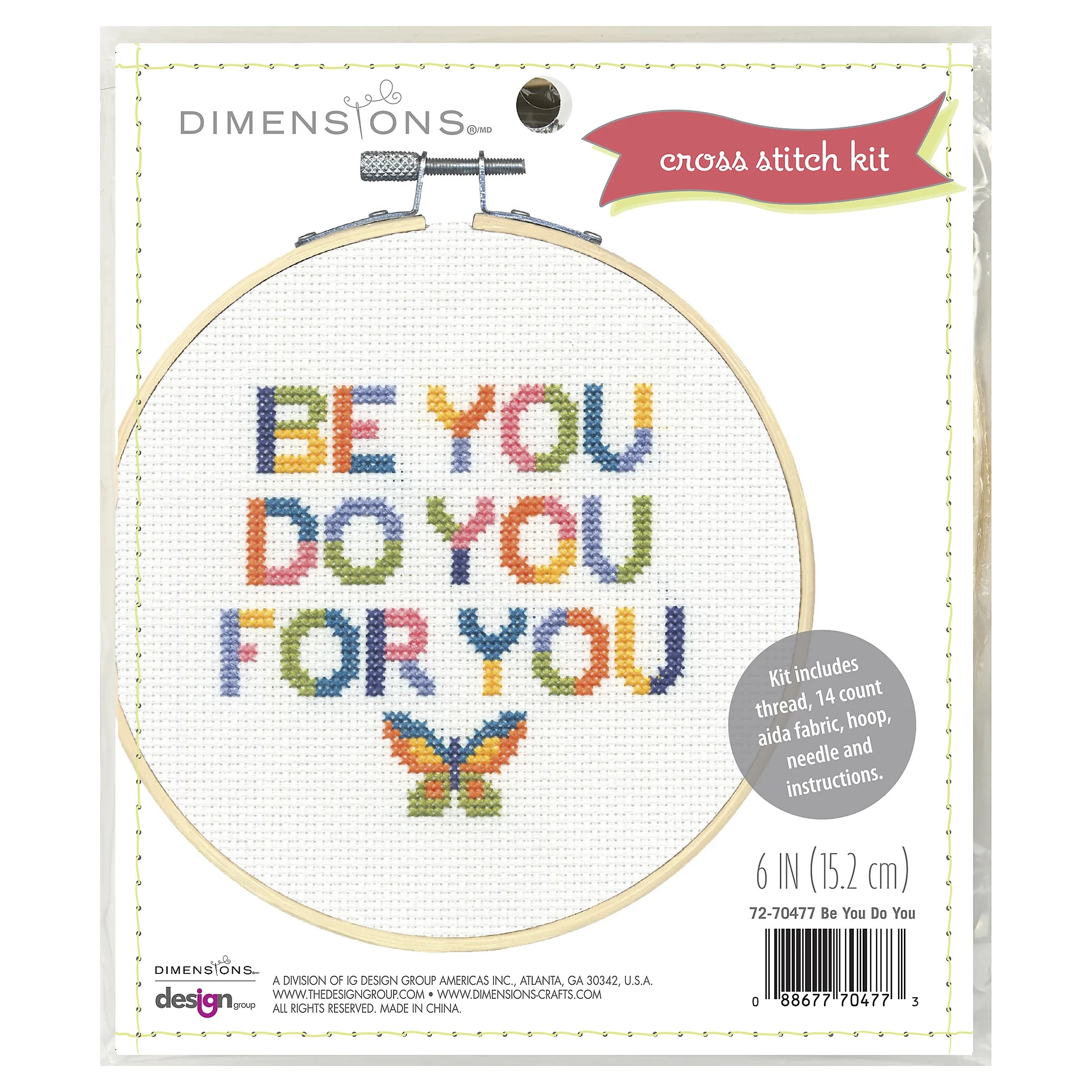 Dimensions Be You Counted Cross Stitch Kit, 6" Diameter | Walmart (US)