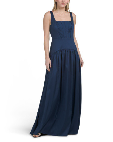 Sleeveless Dropped Waist Gown For Women, Polyester | TJ Maxx