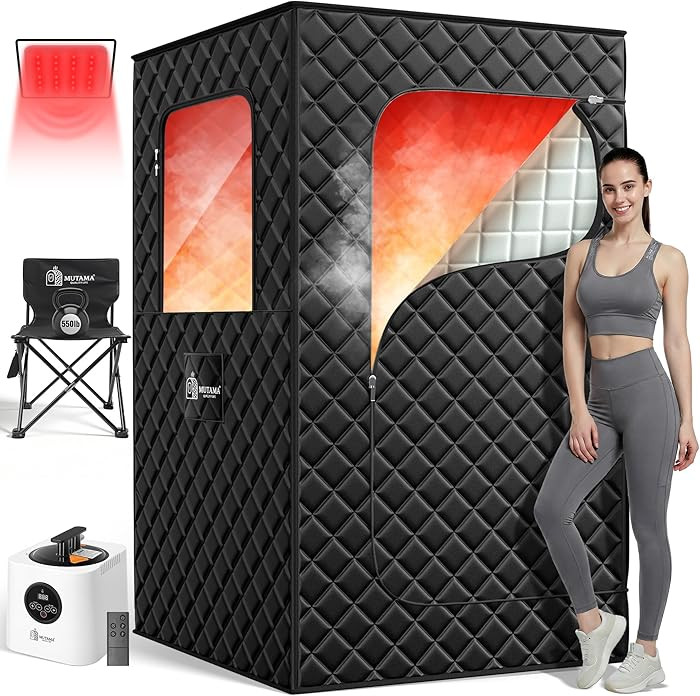 Sauna Box, 3L Portable Steam Sauna Tent for Home & Indoor Use, 1400w Personal Sauna Pod, Remote C... | Amazon (US)