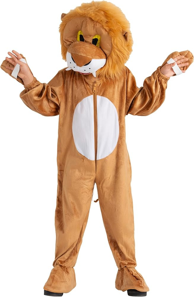 Dress Up America Lion Mascot for Kids - Lion Costume for Girls and Boys - Safari Animal Dress Up | Amazon (US)