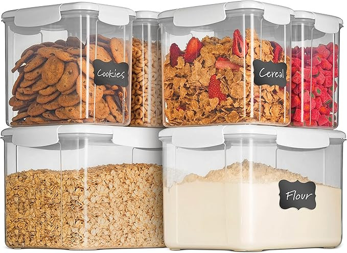 FineDine Airtight Food Storage Container Sets for Kitchen Pantry Organization and Storage - 12-Pi... | Amazon (US)