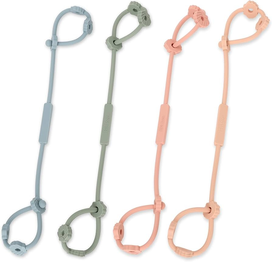 Toy Safety Straps, Socub Silicone Adjustable Baby Pacifier Teether Straps, 4pcs Toddler Toy Bottl... | Amazon (US)