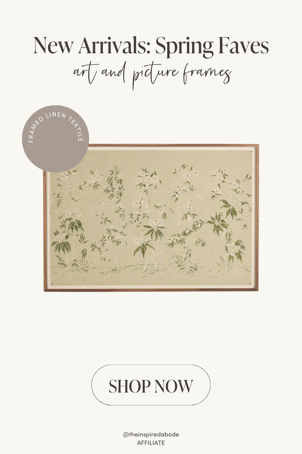 If you love framed textiles as much as we do, you'll love this soft chinoiserie artwork printed on linen for a calm, collected look that always feels classic! 

 #LTKSeasonal #LTKHome