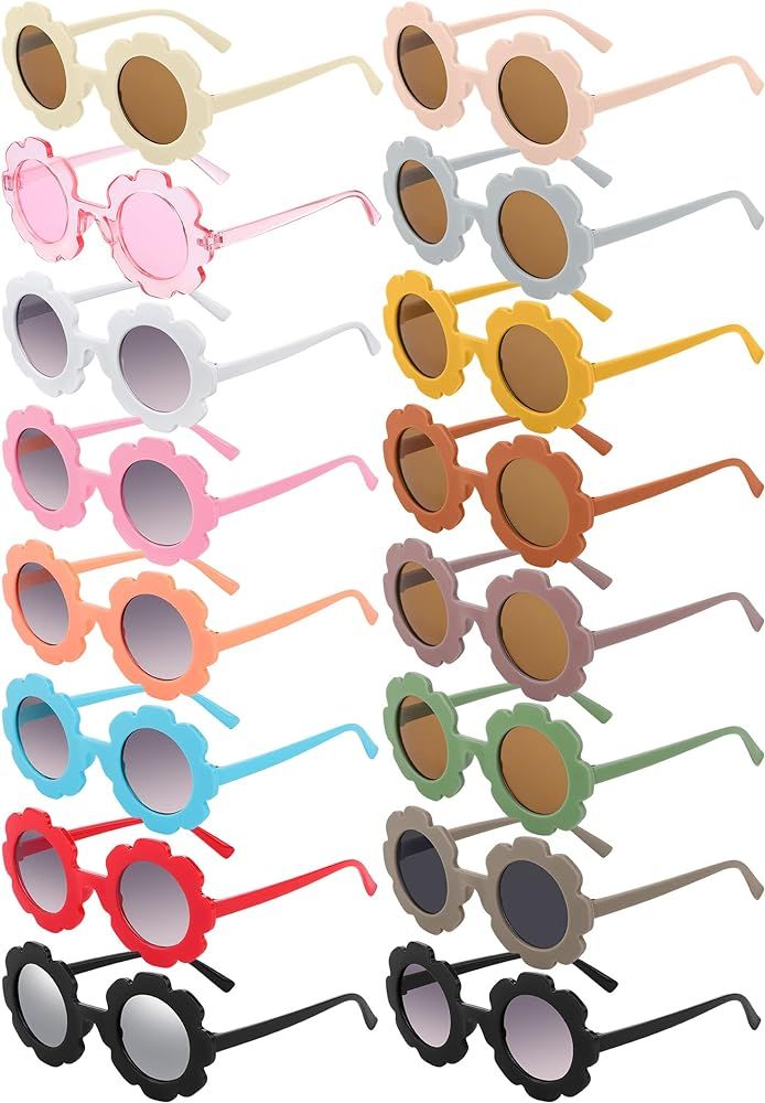 Elcoho Kids Flower Shaped Sunglasses Cute Round Sunglasses Boys Girls Party Favor Eyewear Outdoor... | Amazon (US)